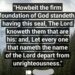 DEPART FROM INIQUITY